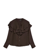 Vero Moda - Flounce Top in Chocolate Torte